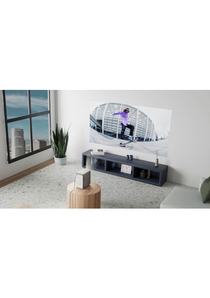 CC500 Yüksek Parlak 3in1 Full Hd Projeksiyon 600 LED Lms Ev Için Stick ve 84 Inç Perde Hediyeli