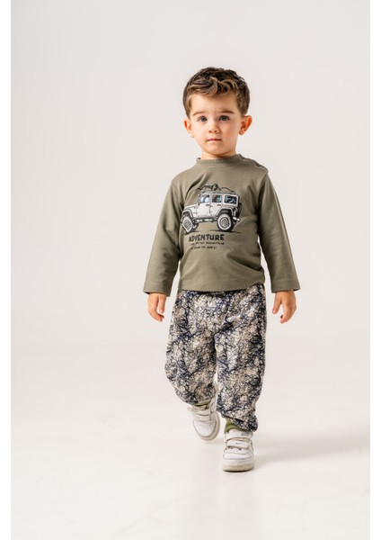 Erkek Bebek Safari Üçlü Eşofman Takımı modelleri