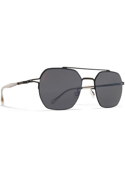 Arlo 002 51-19 Unisex Güneş Gözlüğü – Siyah Titanyum Çerçeve, Füme Polarize Cam