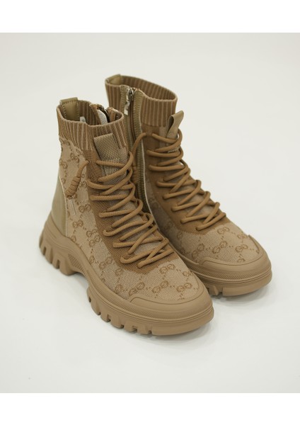 Kadın Fermuarelı Tekstil Bot