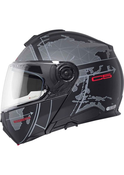 Schubert C5 Globe Black Çene Açılır Motosiklet Kask