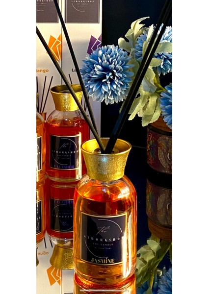 Dekoratif Hediyelik 100ML Jasmine: Yasemin Kokulu Bambu Çubuklu Oda Kokusu 🌿✨