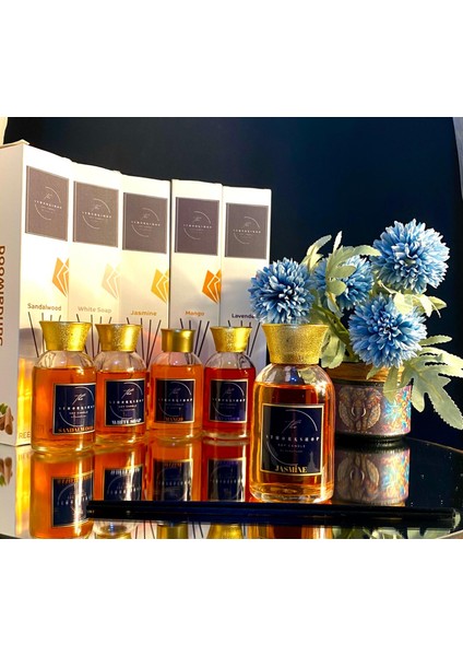 Dekoratif Hediyelik 100ML Jasmine: Yasemin Kokulu Bambu Çubuklu Oda Kokusu 🌿✨