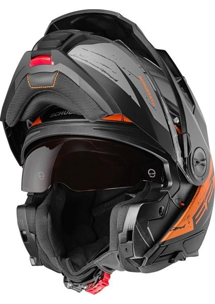 E2 Explorer Orange Çene Açılır Motosiklet Kaskı fırsatları