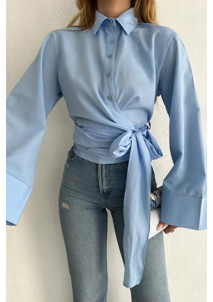 Kadın Bağlama Detaylı Basic Gömlek fiyatları