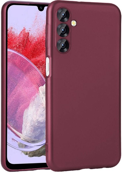 Samsung Galaxy M34 5g Kılıf Kamera Korumalı Mat Premium Silikon-Mürdüm + Nano Ekran Koruyucu