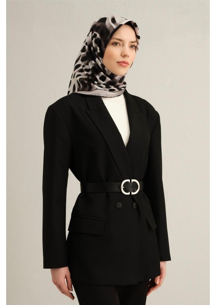 Geometrik Desenli Saf İpek Twill Eşarp 9325 32 fiyatları