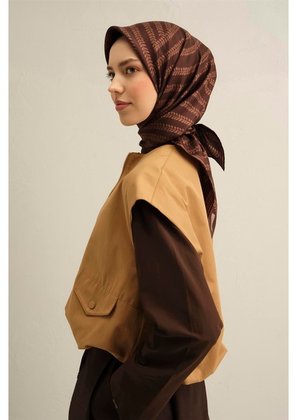 Klasik Desenli Saf İpek Twill Eşarp 9356 84 fiyatları
