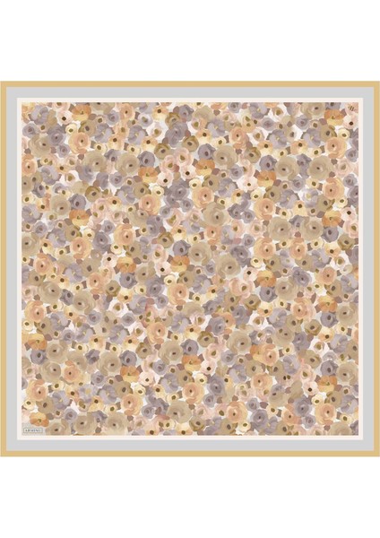 Çiçek Desenli Saf İpek Twill Eşarp 9305 37 modelleri
