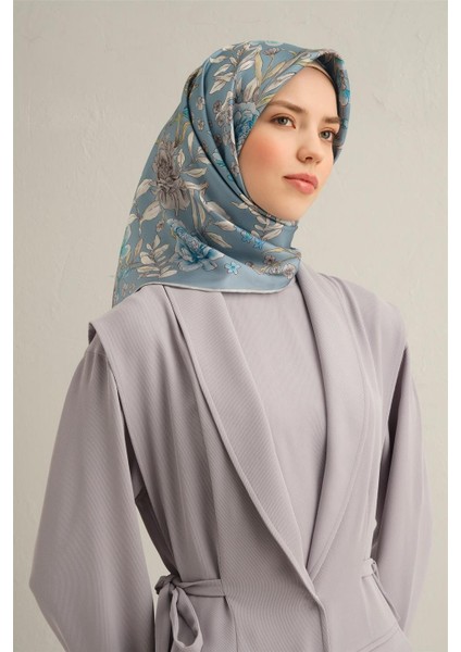 Leopar Desenli Saf İpek Twill Eşarp 9352 05 modelleri