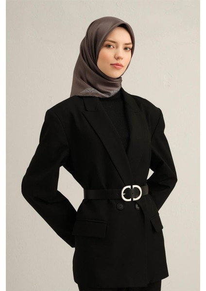 Klasik Desenli Saf İpek Sura Eşarp 9357 33