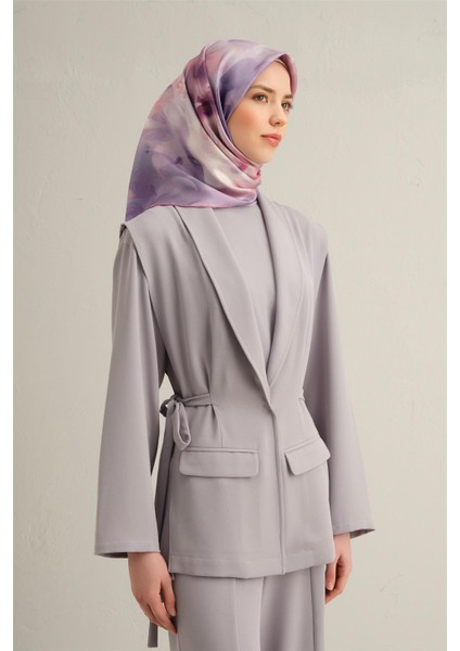 Çiçek Desenli Saf İpek Sura Eşarp 9316 51