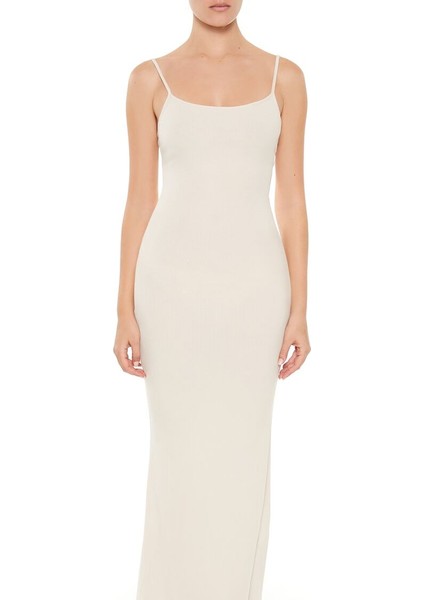 Ribanalı Askılı Maxi Elbise