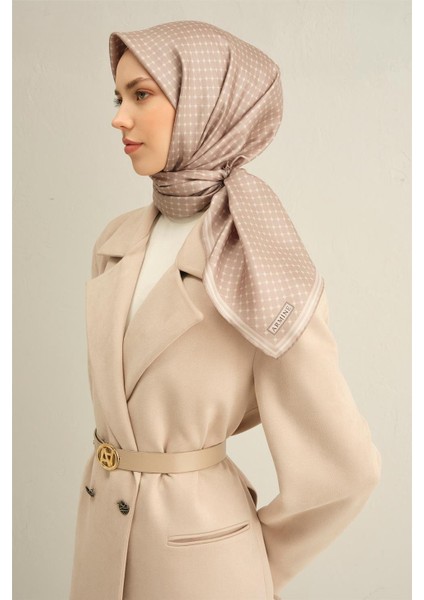 Soyut Desenli Saf İpek Twill Eşarp 9350 14 modelleri