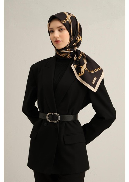 Leopar Desenli İpek Sura Eşarp 9352 09
