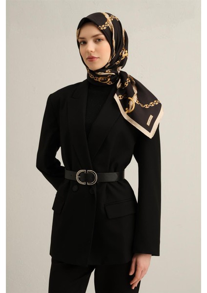 Leopar Desenli İpek Sura Eşarp 9352 09