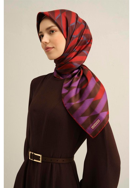 Çiçek Desenli Saf İpek Sura Eşarp 9330 83
