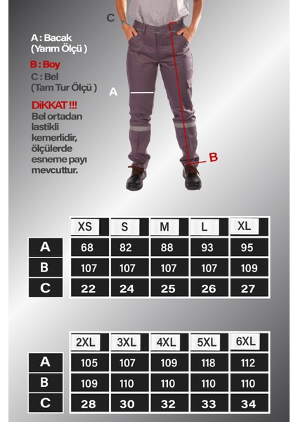 16/12 Gabardin Yazlık İşçi Pantolonu Tek Reflektörlü İş Pantolonu fiyatları