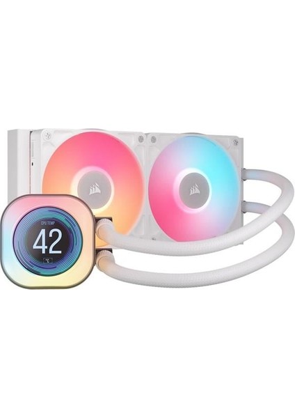 Corsaır 240MM Tıtan 240RX LCD CW-9061025-WW AM5-1851P Rgb Sıvı Soğutmalı Işlemci Fanı Beyaz