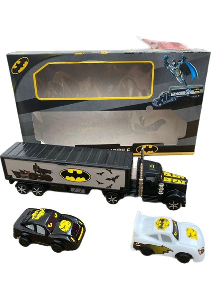 Dorseli Arabalı Taşıyıcı Tır Batman Oyuncak Set 3 Parça
