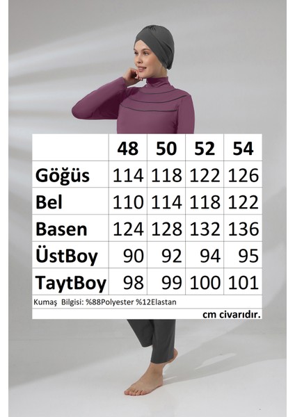 Büyük Beden Likralı Tam Kapalı Tesettür Mayo 1286 Fuşya fiyatları