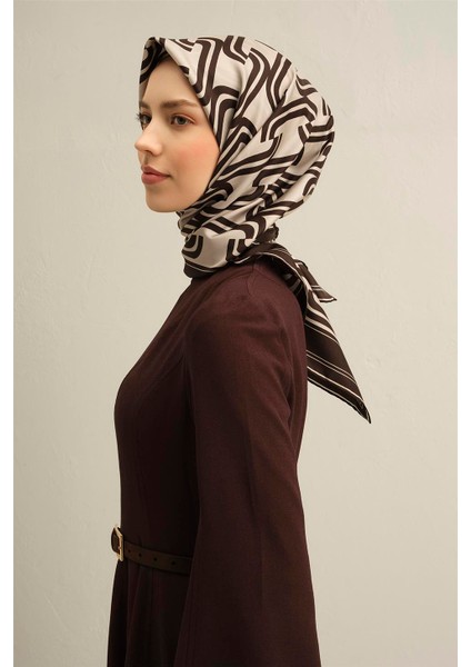 Klasik Desenli Saf İpek Twill Eşarp 9348 52 modelleri