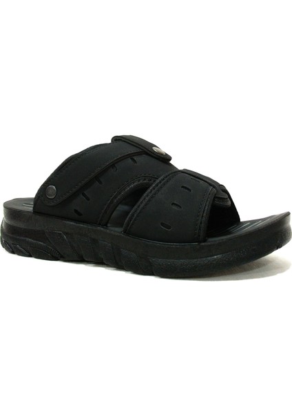 Maxvel Siyah Cırtlı Tank Anatomik Comfort Terlik