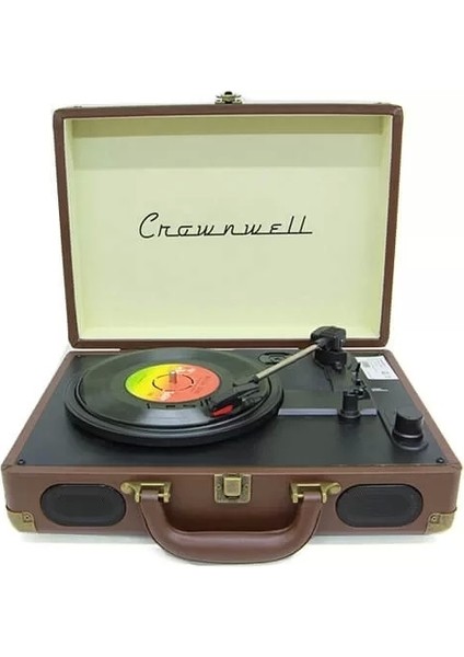 Pikap Çantalı Crownwell Önden Hoparlörlü Kahverengi Bluetooth ve Şarjlı modelleri