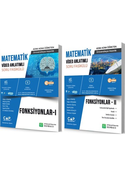 Çap Yayınları Fonksiyonlar 1 ve 2 Konu Anlatımlı Soru Bankası Seti 2 Kitap