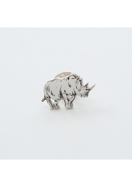 Rhino Gümüş Broş