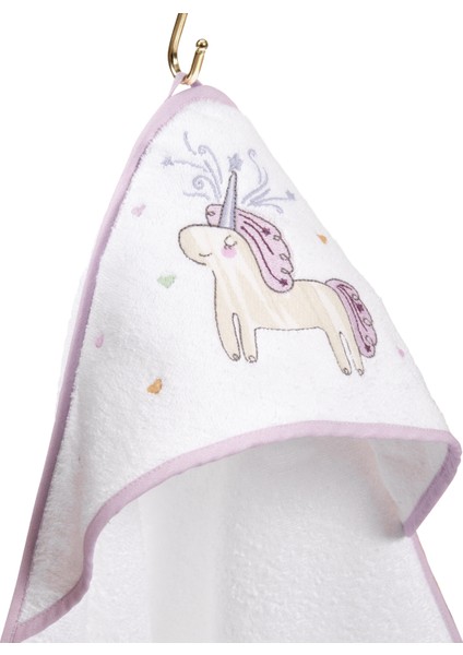 Astra Pamuk- Nakışlı Bebek Havlu Kundak - 80 x 80 cm