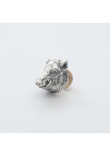 Wild Boar Gümüş Broş 02