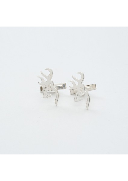 Deer Gümüş Kol Düğmesi 01