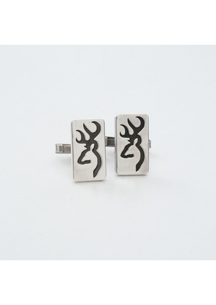 Deer Gümüş Kol Düğmesi 02