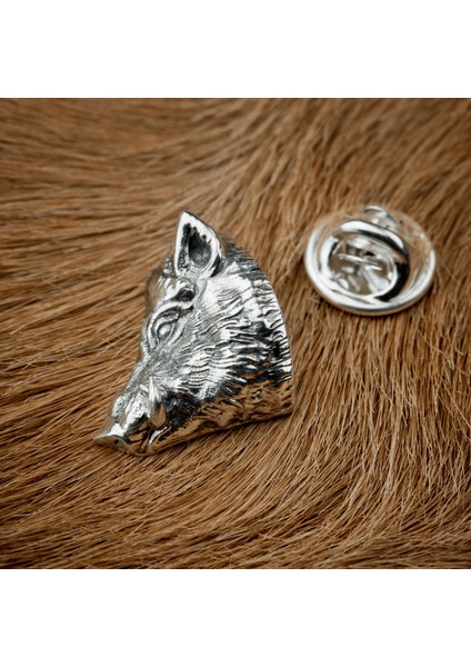 Wild Boar Gümüş Broş 03 fiyatları