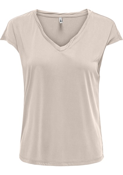 Kadın Onlhannah V Yaka Kısa Kollu T-Shirt 15326642 Taş fiyatları