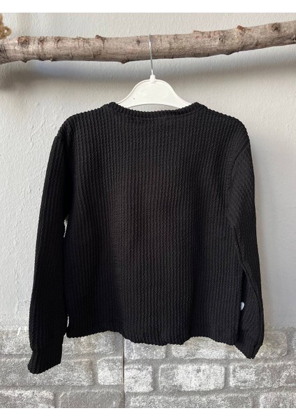 Kız Çocuk Bluz Kız Çocuk Kalpli Triko Bluz modelleri