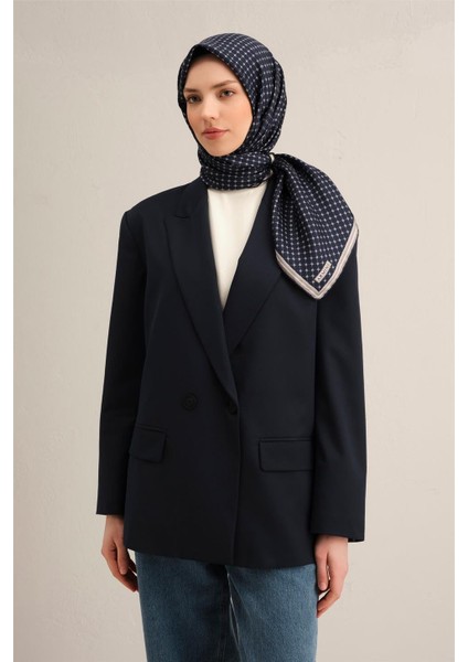 Soyut Desenli Saf İpek Twill Eşarp 9350 11 modelleri