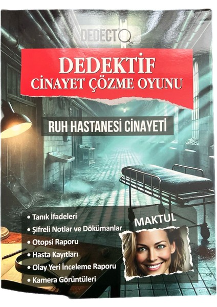 Dedektif Cinayet Çözme Oyunu Ruh Hastanesi Cinayeti