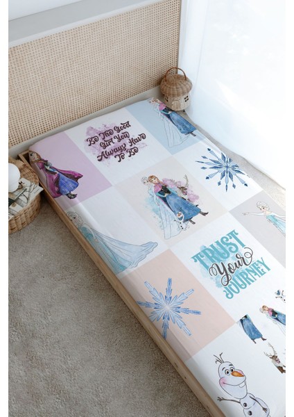 Baskılı Düz Çarşaf - Cartoon Serisi - Elsa Patchwork