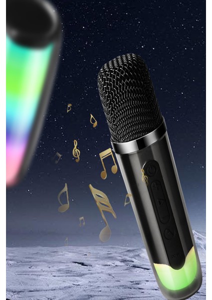 Pluse 7 Mikrofonlu Rgb Kablosuz Hoparlör - Beyaz 11