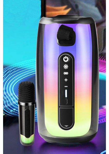 Pluse 7 Mikrofonlu Rgb Kablosuz Hoparlör - Beyaz 11