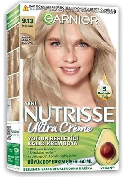 Nutrisse Krem Saç Boyası 9.13 İnci Sarı