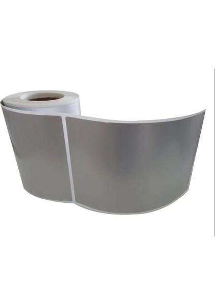 Silver Mat Barkod Etiketi 150X100 Tekli 200 Adet