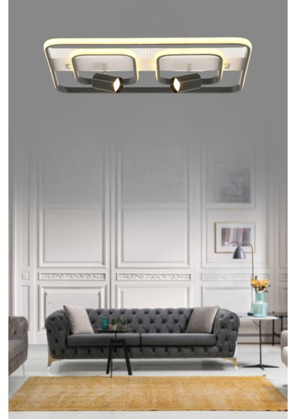 ESSLİGHT KOSTA 60 CM PLAFONYER LED AVİZE 3 RENK IŞIK MODLU (BEYAZ SARI GÜN IŞIĞI) SALON OTURMA ODASI YATAK ODASI OFİS