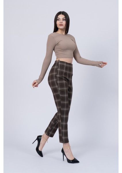 Trend Önü Pensli Zr Model Ekose Pantolon 30102 fiyatları