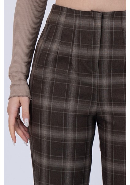 Trend Önü Pensli Zr Model Ekose Pantolon 30102 modelleri