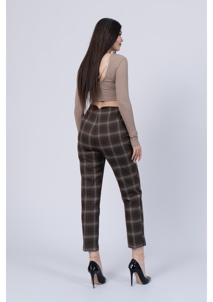 Trend Önü Pensli Zr Model Ekose Pantolon 30102 fırsatları
