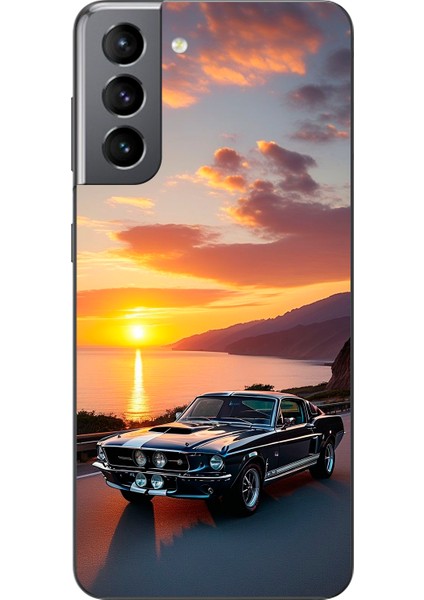 Samsung Galaxy S21 Uyumlu Şeffaf Kılıf Araba Tasarımlı 2