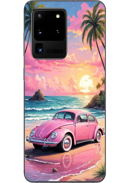 Samsung Galaxy S20 Ultra Uyumlu Şeffaf Kılıf Araba Tasarımlı 3